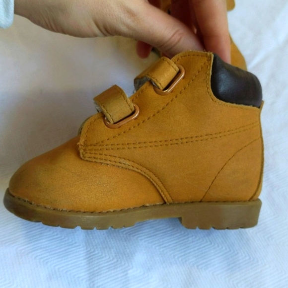 vintage 90s teddy's choice velcro closure "work" boots size 5 toddler boys - Picture 6 of 9